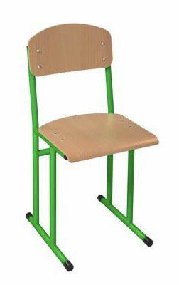 Учнівський стілець, ростова група №6, ПОЛОЗКОВИЙ з покриттям фанери HPL, АНШАР ГРУП (191212 HPL), 380х450х860 мм